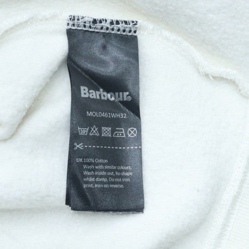 Barbour International YMC Men's White XXL Cotton Crew Neck Sweatshirt