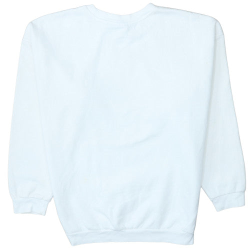 Adidas Women White Size 14 Crew Neck Pullover Sweatshirt