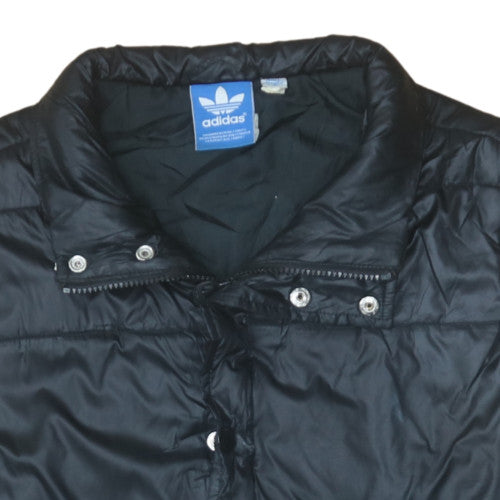 Adidas Mens Black Puffer Waistcoat Gilet Size M Quilted Polyester