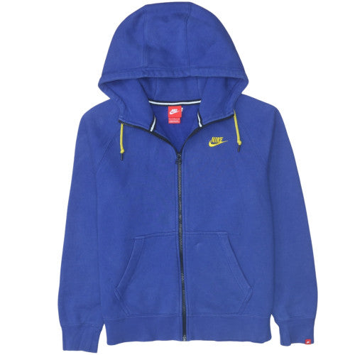 Nike Men's Blue Full Zip Hoodie Size L Fleece Sweatshirt