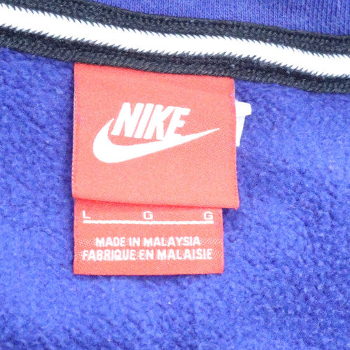 Nike Men's Blue Full Zip Hoodie Size L Fleece Sweatshirt