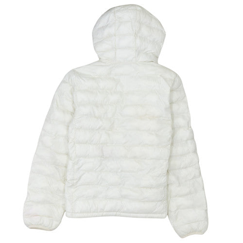 Levi's Womens White Hooded Puffer Jacket Size S Lightweight Coat