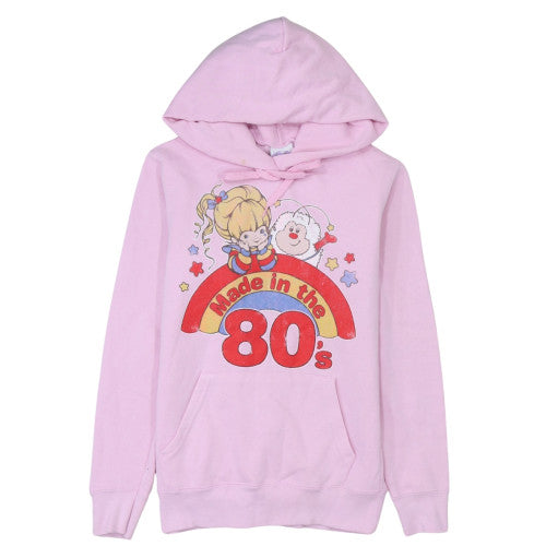 Truffle Shuffle Womens Pink 80s Cartoon Pullover Hoodie Size M
