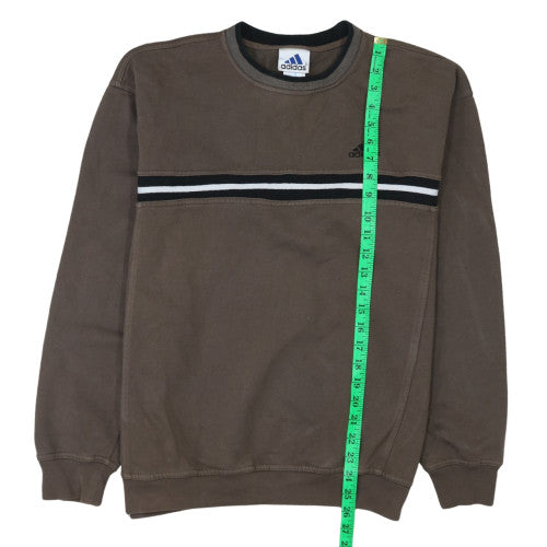 Adidas Men's Brown Crew Neck Sweatshirt Size L Regular Fit Sportswear