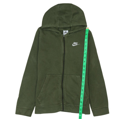 Nike Boys Green Full Zip Hoodie L 147-158cm Cotton Blend Casual