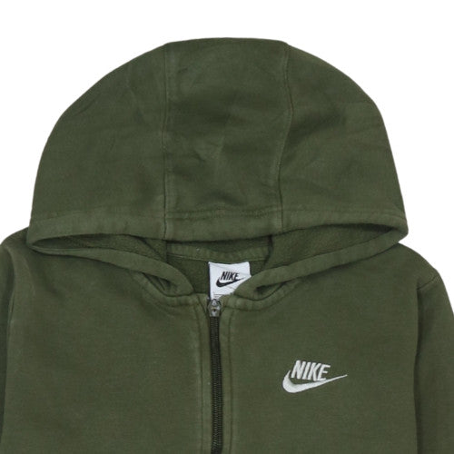 Nike Boys Green Full Zip Hoodie L 147-158cm Cotton Blend Casual