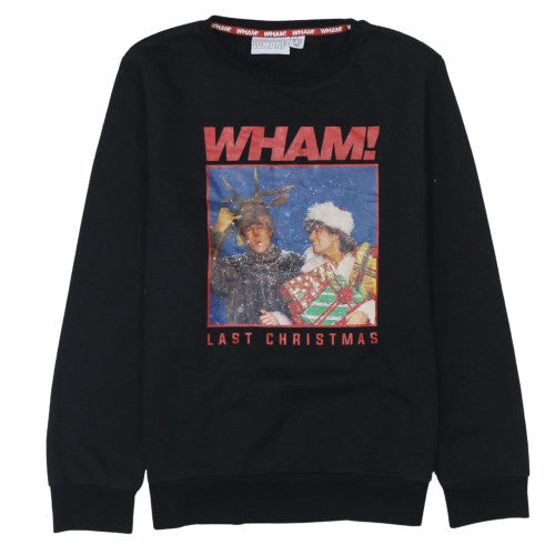 Wham Women's Black Christmas Long Sleeve T-Shirt Size S