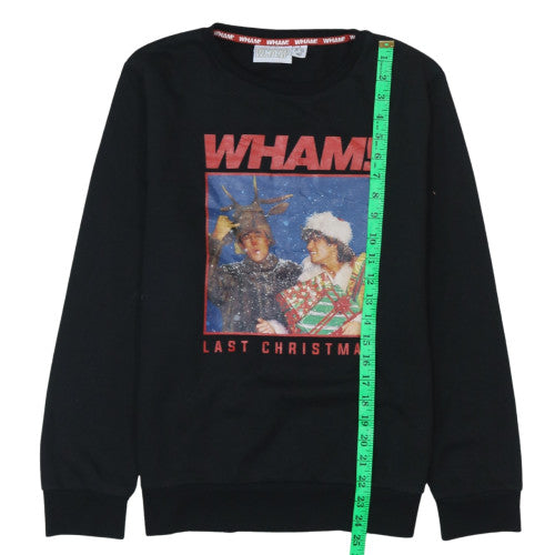 Wham Women's Black Christmas Long Sleeve T-Shirt Size S