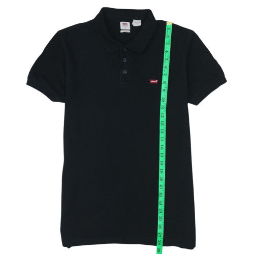 Levi's Men's Black Cotton Standard Polo Shirt Size M