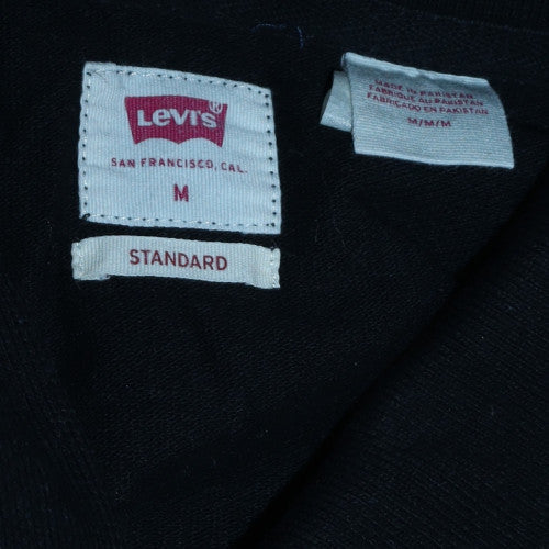 Levi's Men's Black Cotton Standard Polo Shirt Size M