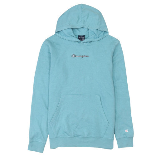 Champion Girls Blue Pullover Hoodie X-Large 13-14 Years Cotton Blend