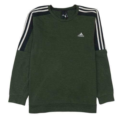 Adidas Men’s Green Crew Neck Pullover Sweatshirt M