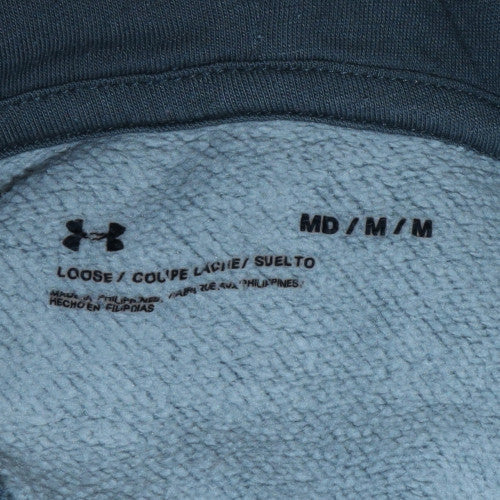 Under Armour Men's Grey Hoodie Medium Pullover Loose Fit Fleece