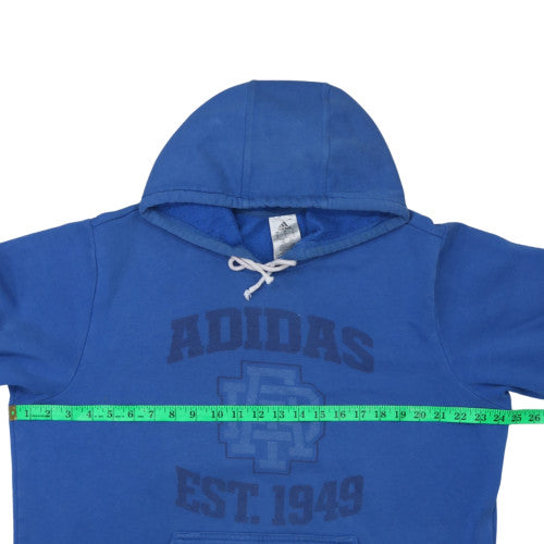 Adidas Men’s Blue Pullover Hoodie L Logo Fleece Sweatshirt