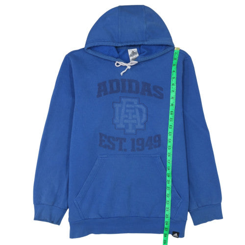 Adidas Men’s Blue Pullover Hoodie L Logo Fleece Sweatshirt
