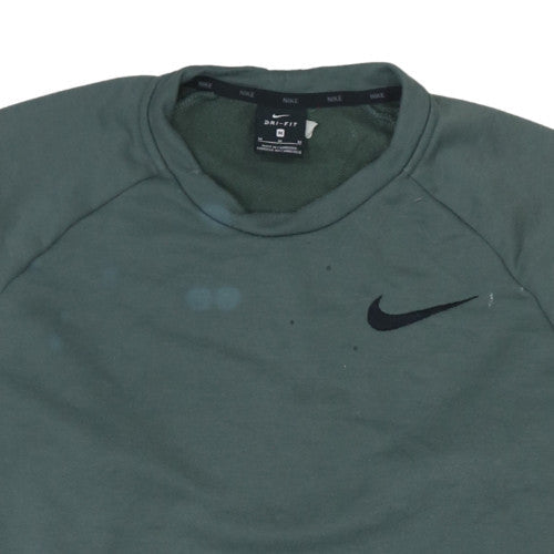 Nike Men's Green Dri-Fit Pullover Crew Neck Sweatshirt Size M