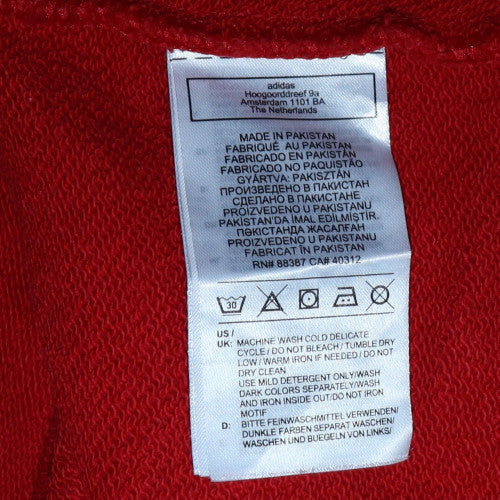 Adidas Women Red Crew Neck Pullover Sweatshirt 4XL Relaxed Fit