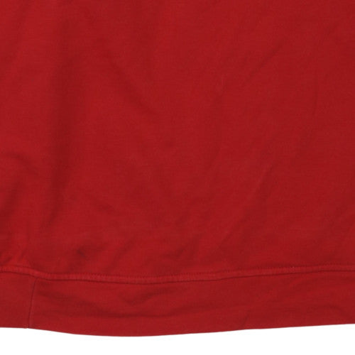 Adidas Women Red Crew Neck Pullover Sweatshirt 4XL Relaxed Fit