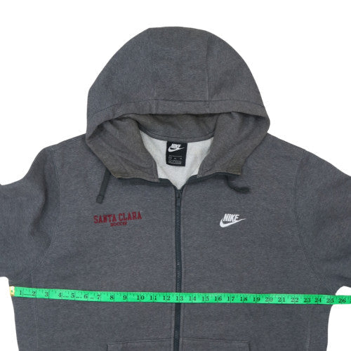 Nike Men's Grey Full Zip Hooded Sweatshirt XL Santa Clara Logo