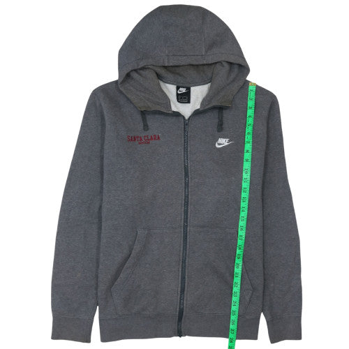 Nike Men's Grey Full Zip Hooded Sweatshirt XL Santa Clara Logo