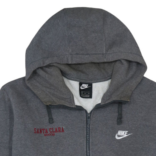 Nike Men's Grey Full Zip Hooded Sweatshirt XL Santa Clara Logo