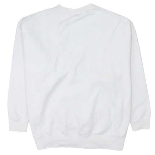 Nike Men's White Pullover Sweatshirt S Crew Neck Graphic Retro