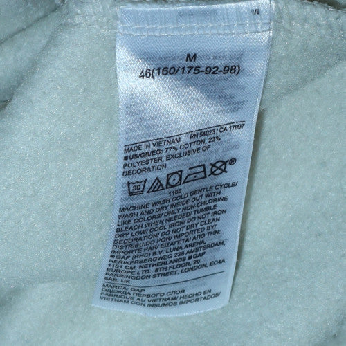 GAP Women Beige Sequin Logo Pullover Sweatshirt M