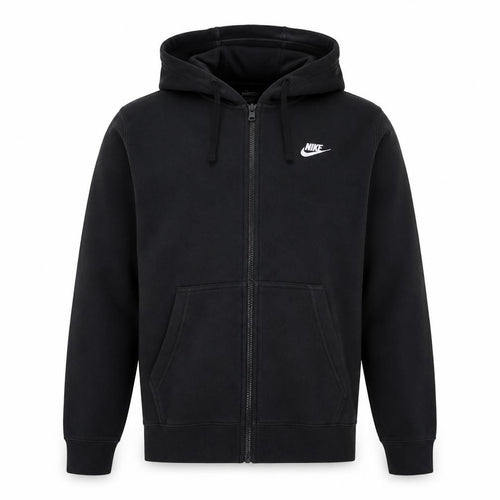 Nike Men's Black Full Zip Fleece Hoodie Size M