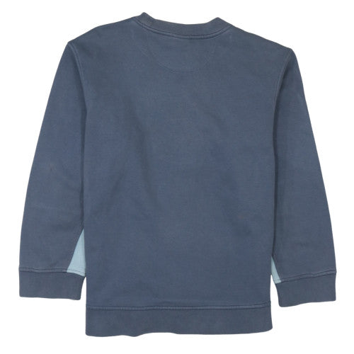 Nike Boys Blue Pullover Sweatshirt Embroidered Logo 6-7 Years Crew Neck