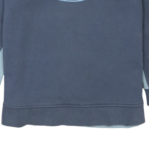 Nike Boys Blue Pullover Sweatshirt Embroidered Logo 6-7 Years Crew Neck