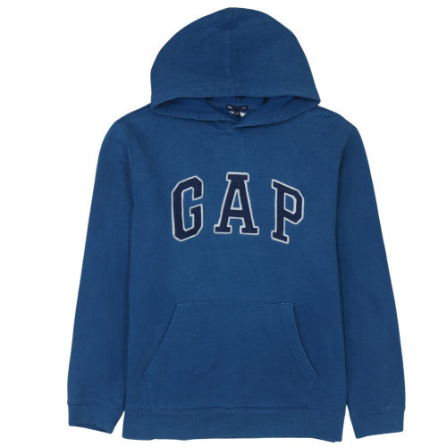 GAP Men’s Blue Pullover Hoodie L Classic Logo Fleece Sweatshirt