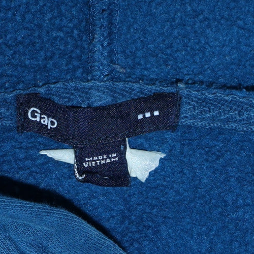 GAP Men’s Blue Pullover Hoodie L Classic Logo Fleece Sweatshirt
