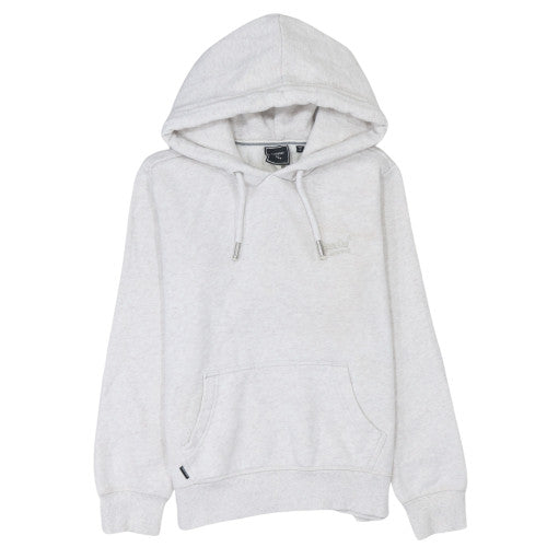 Superdry Womens Grey Hoodie UK 10 Pullover Hooded Sweatshirt