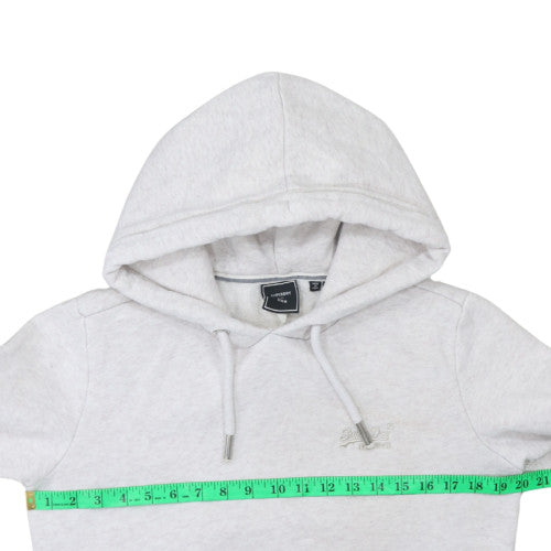 Superdry Womens Grey Hoodie UK 10 Pullover Hooded Sweatshirt