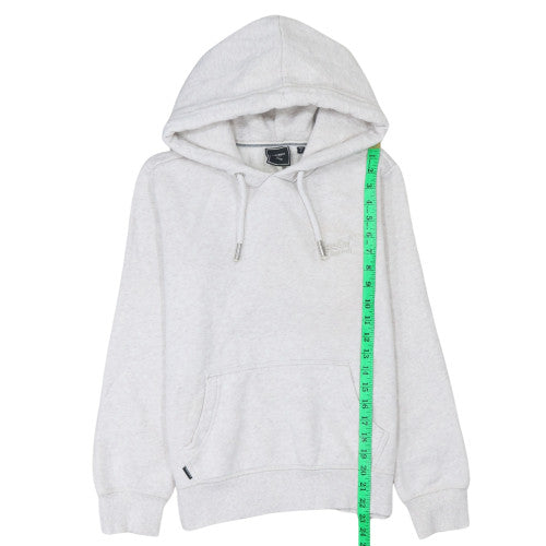 Superdry Womens Grey Hoodie UK 10 Pullover Hooded Sweatshirt