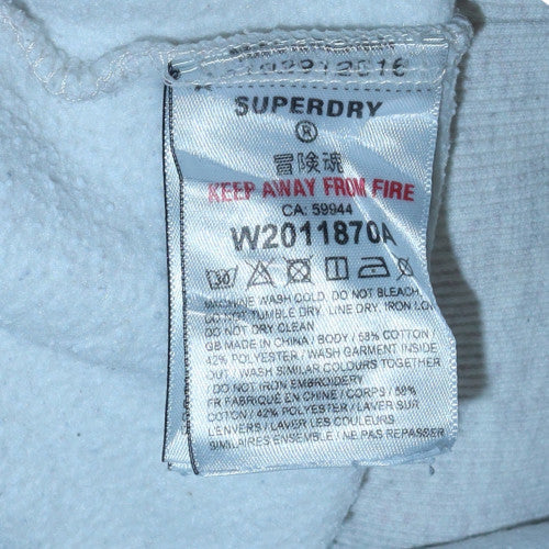 Superdry Womens Grey Hoodie UK 10 Pullover Hooded Sweatshirt