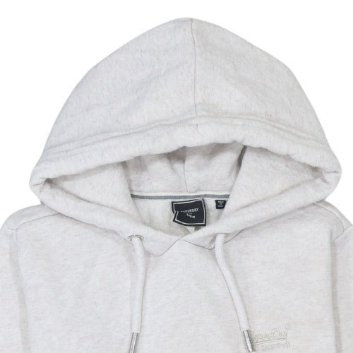 Superdry Womens Grey Hoodie UK 10 Pullover Hooded Sweatshirt