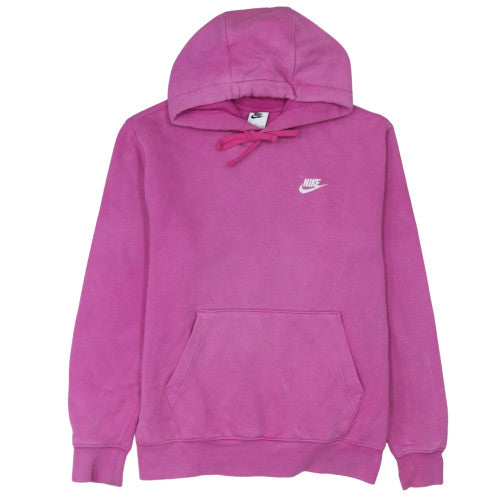Nike Women Pink Pullover Hoodie Medium Fleece Casual Sweatshirt