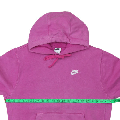 Nike Women Pink Pullover Hoodie Medium Fleece Casual Sweatshirt