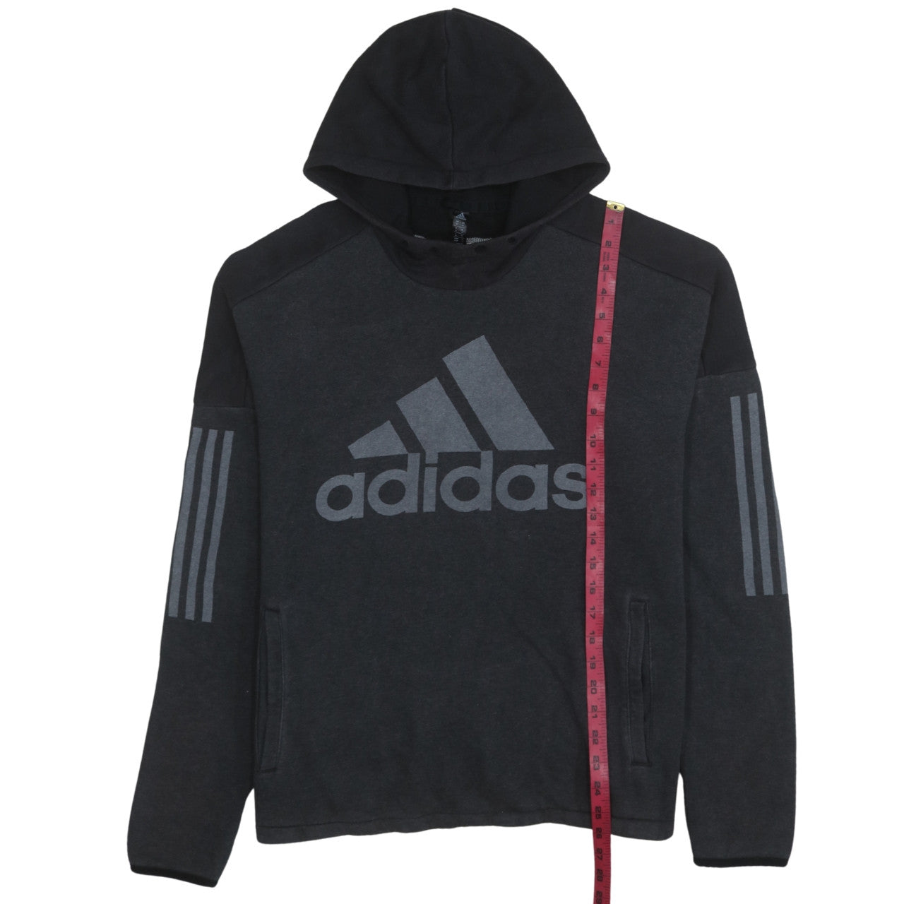 Adidas Men's Black Pullover Hoodie Medium Logo Sportswear