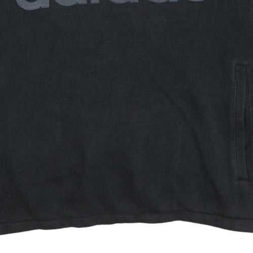 Adidas Men's Black Pullover Hoodie Medium Logo Sportswear
