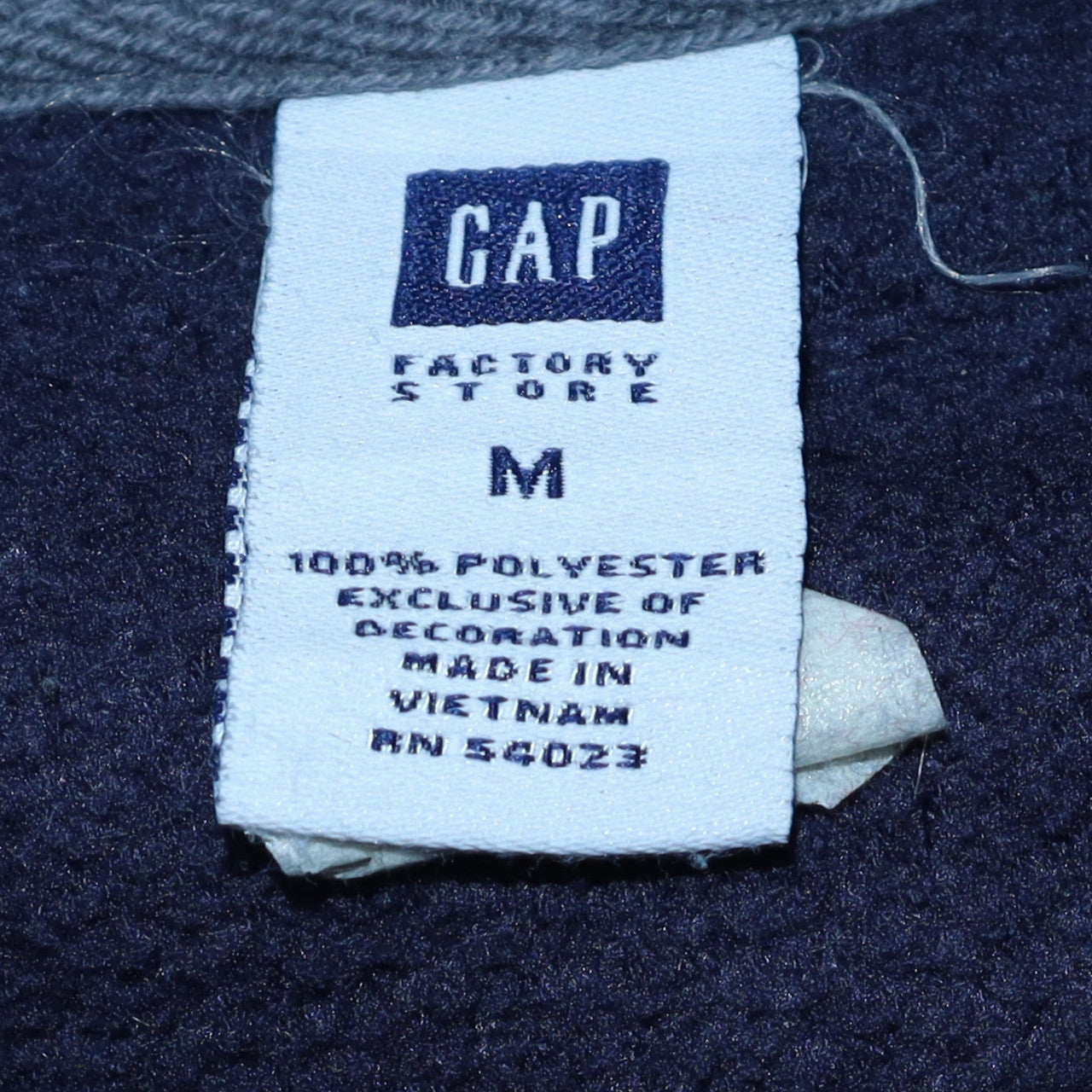 GAP Men Blue Fleece Pullover Hoodie M Logo Sweatshirt