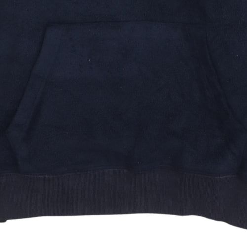 GAP Men Blue Fleece Pullover Hoodie M Logo Sweatshirt