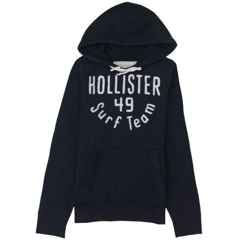 Hollister Men's Blue Pullover Hoodie L Surf Team Fleece Logo