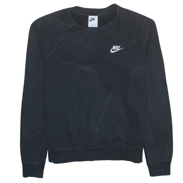 Nike Women Black Small Crew Neck Pullover Sweatshirt