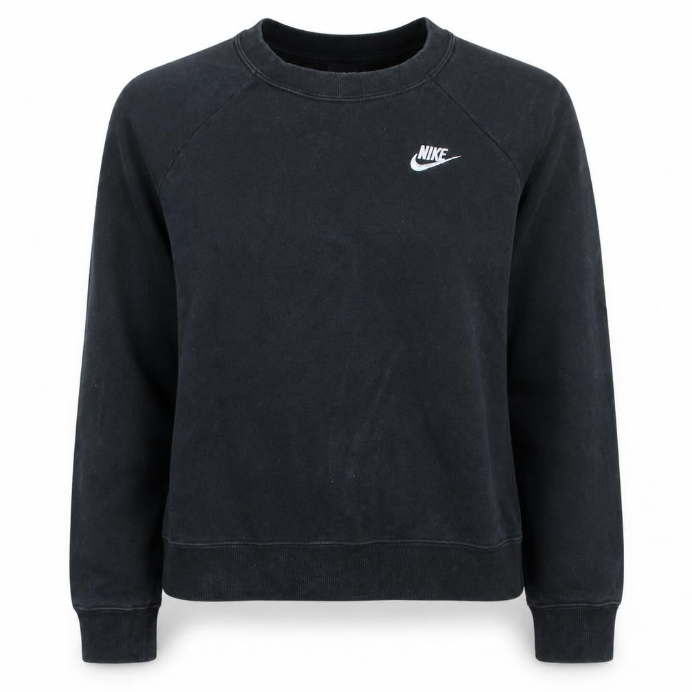 Front view of Nike Women Black Small Crew Neck Pullover Sweatshirt