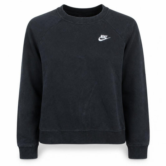 Front view of Nike Women Black Small Crew Neck Pullover Sweatshirt