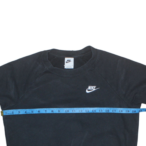 Nike Women Black Small Crew Neck Pullover Sweatshirt
