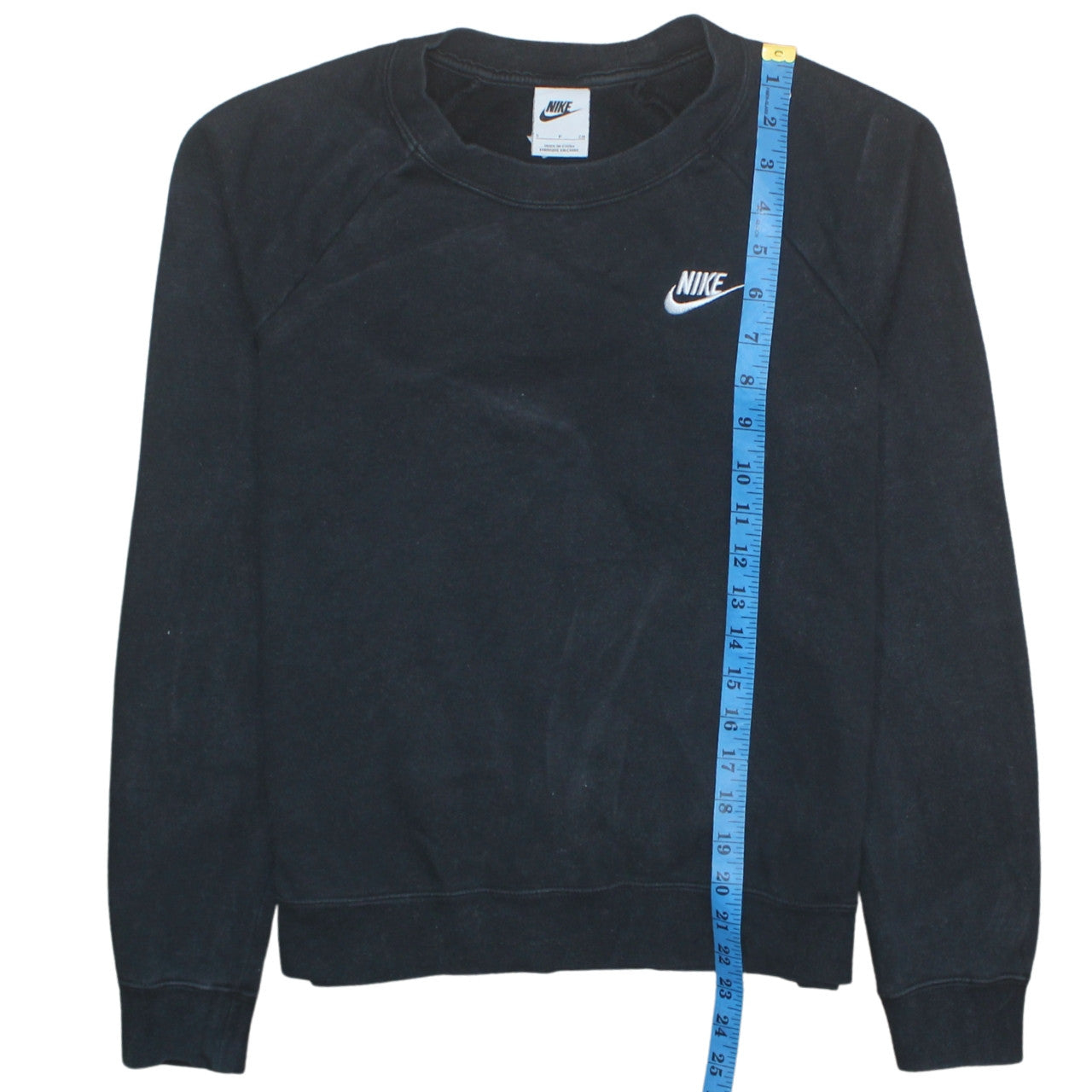 Nike Women Black Small Crew Neck Pullover Sweatshirt