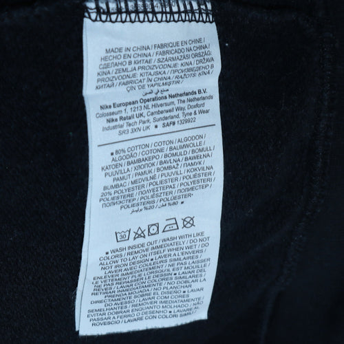 Nike Women Black Small Crew Neck Pullover Sweatshirt